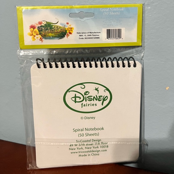 Disney Tinkerbell Fairies Mini Spiral Notebook 2009 New Sealed - Picture 4 of 16